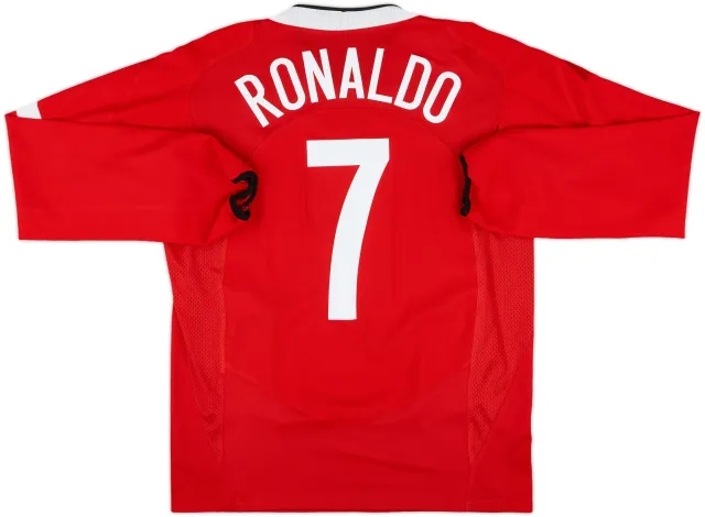 2004-06 Manchester United Home L/S Shirt Ronaldo #7 - 10/10 - (M)