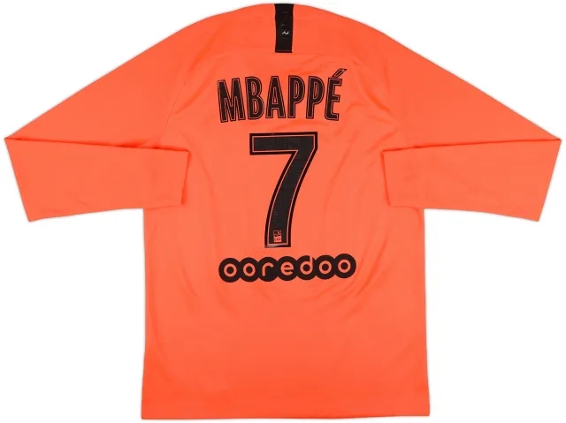 2019-20 Paris Saint-Germain Away L/S Shirt Mbappe #7 - 10/10 - (M)
