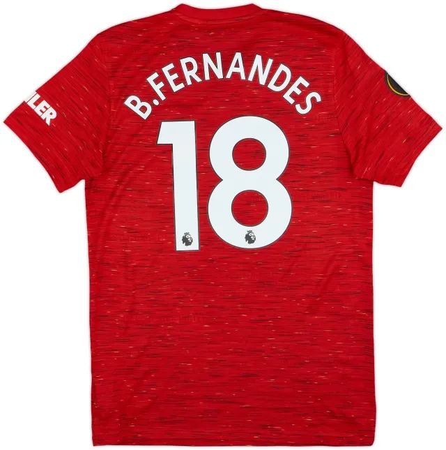 2020-21 Manchester United Home Shirt B.Fernandes #18 - 8/10 - (M)