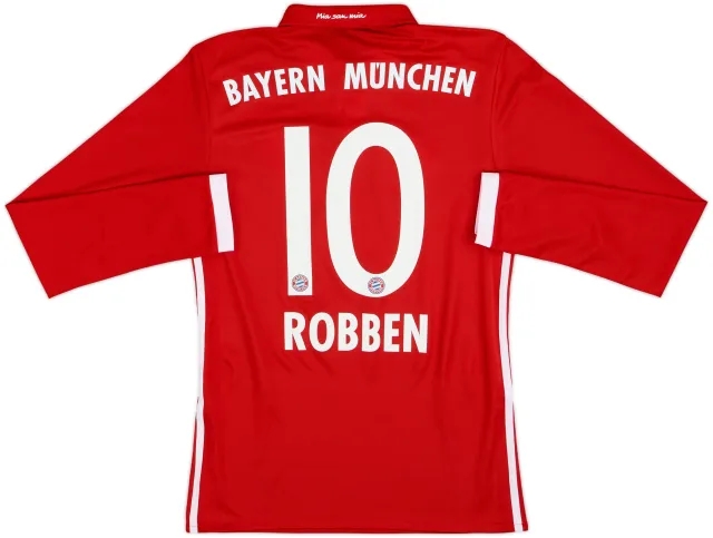 2016-17 Bayern Munich Home L/S Shirt Robben #10 - 8/10 - (XS)