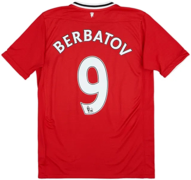 2011-12 Manchester United Home Shirt Berbatov #9 - 7/10 - (XL.Boys)