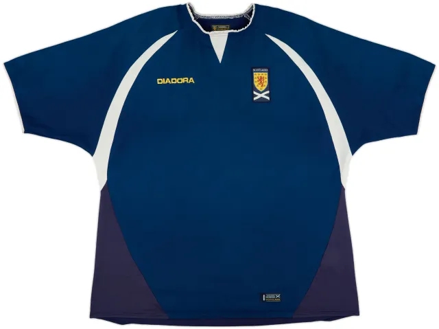 Diadora Scotland Mens SS Home Shirt 2003