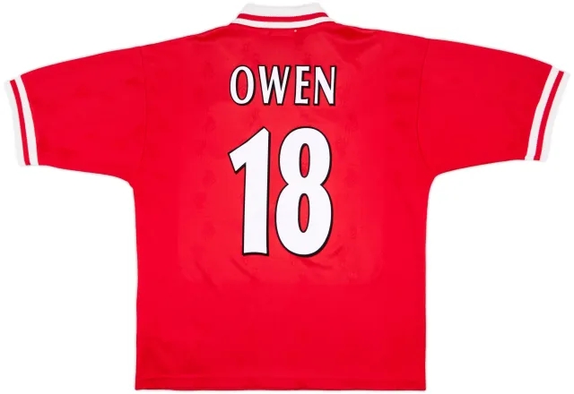 1996-98 Liverpool Home Shirt Owen #18 - 9/10 - (L)