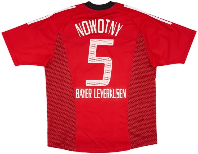 2002-04 Bayer Leverkusen Home Shirt Nowotny #5 - 7/10 - (L)