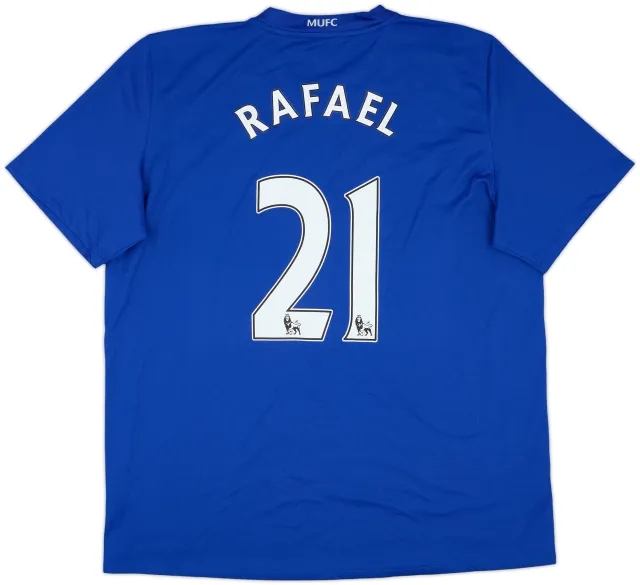 2008-09 Manchester United Third Shirt Rafael #21 - 9/10 - (XL)