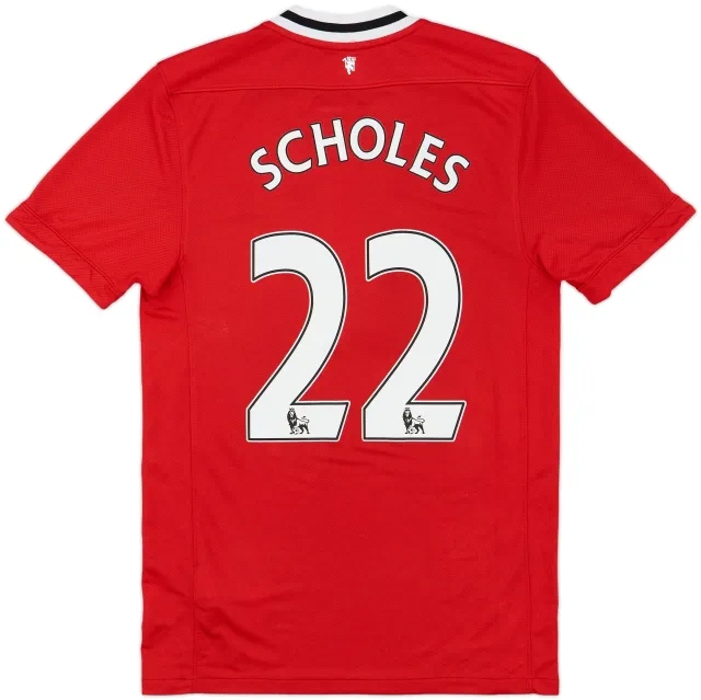 2011-12 Manchester United Home Shirt Scholes #22 - 8/10 - (S)