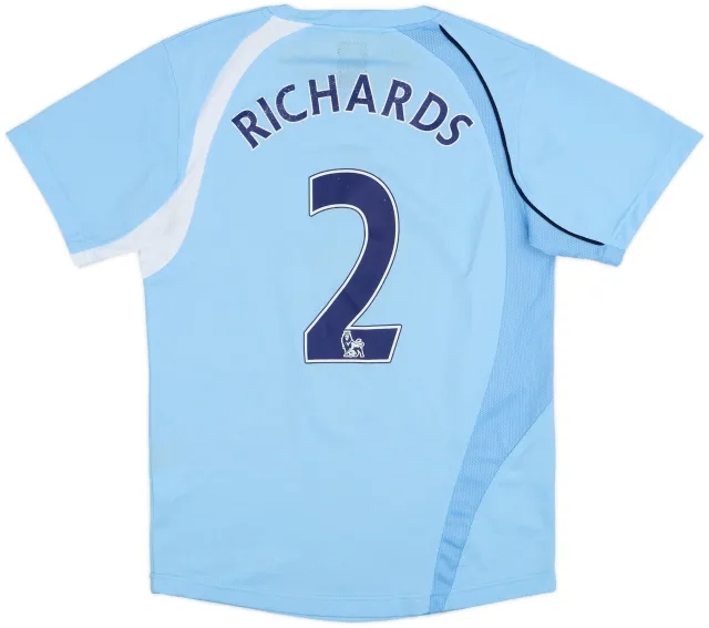 2008-09 Manchester City Home Shirt Richards #2 - 6/10 - (M)
