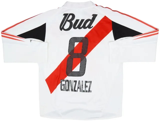 adidas River Plate Mens LS Home Shirt 2004/05