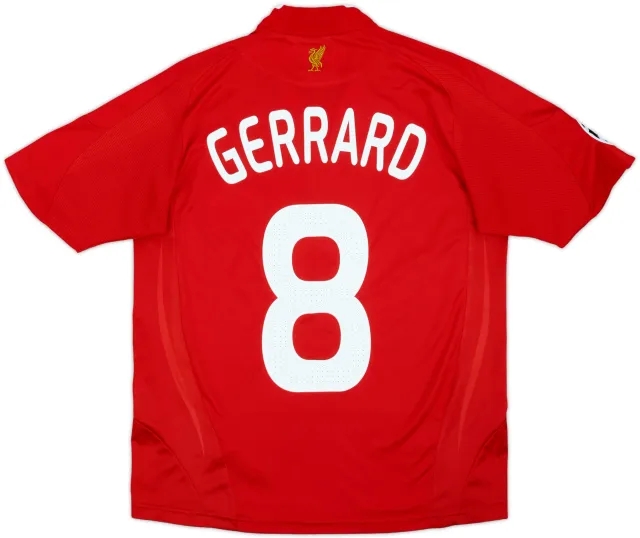 2008-10 Liverpool Home Shirt Gerrard #8 - 9/10 - (L.Boys)