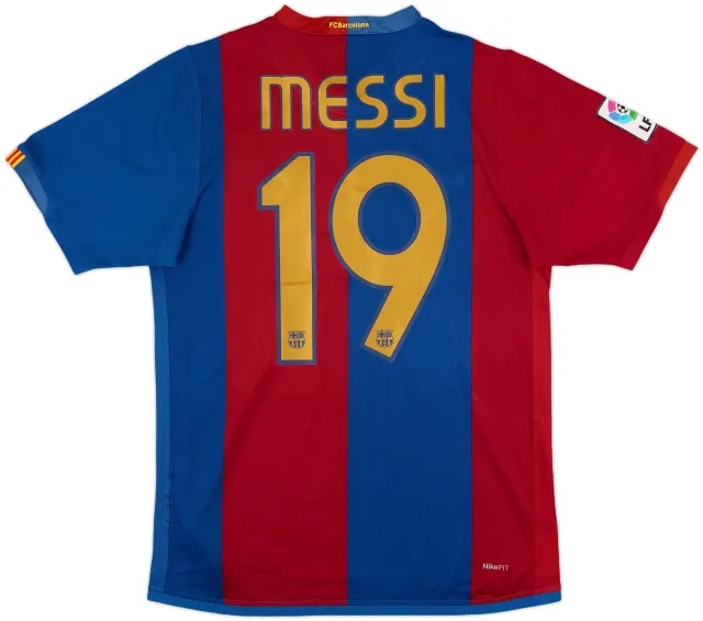 2006-07 Barcelona Home Shirt Messi #19 - 8/10 - (S)