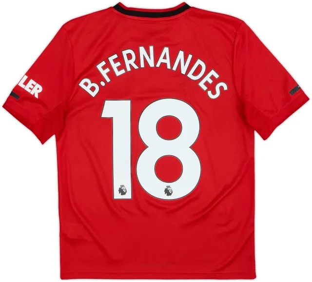 2019-20 Manchester United Home Shirt B.Fernandes #18 - 10/10 - (L.Boys)