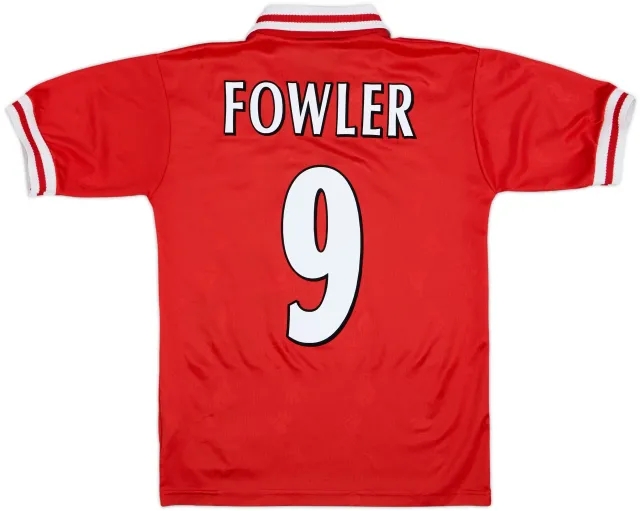 1996-98 Liverpool Home Shirt Fowler #9 - 8/10 - (Y)
