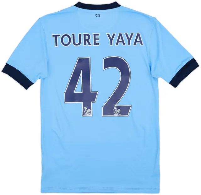 2014-15 Manchester City Home Shirt Toure Yaya #42 - 9/10 - (S)