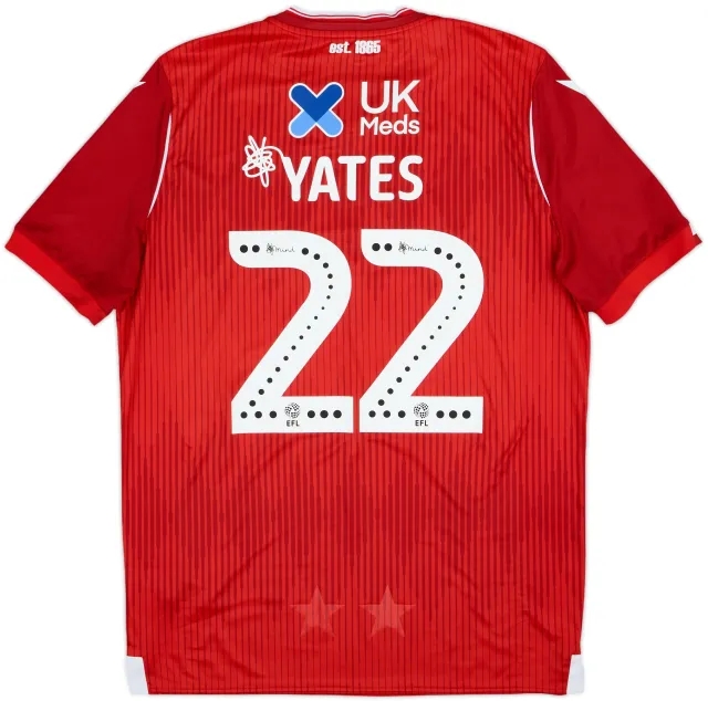 2019-20 Nottingham Forest Home Shirt Yates #22 - 9/10 - (XL)