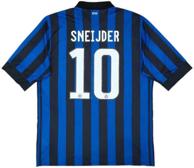 2011-12 Inter Milan Home Shirt Sneijder #10 - 9/10 - (L)