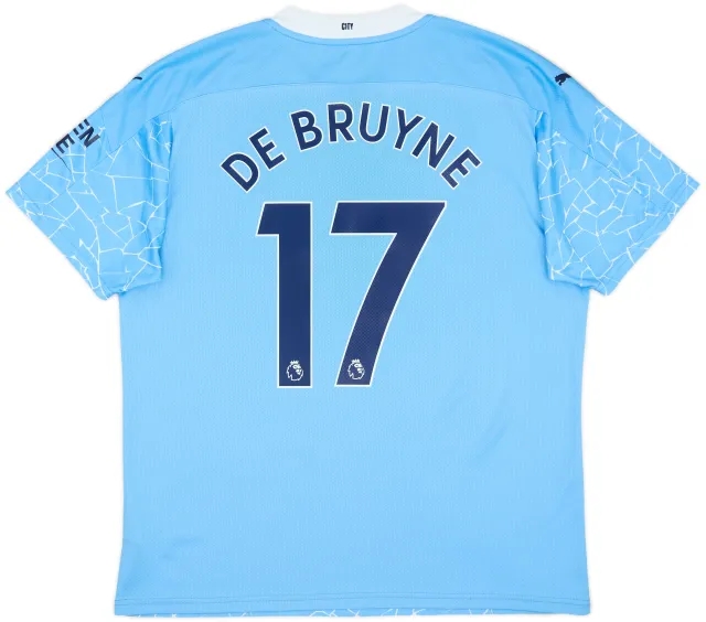 2020-21 Manchester City Home Shirt De Bruyne #17 - 6/10 - (XL)