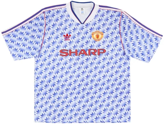 1990-92 Manchester United Away Shirt - 8/10 - (L/XL)
