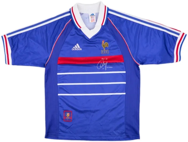 1998-00 France 'Pour Toi Youri Djorkaeff' Home Shirt - 6/10 - (S)