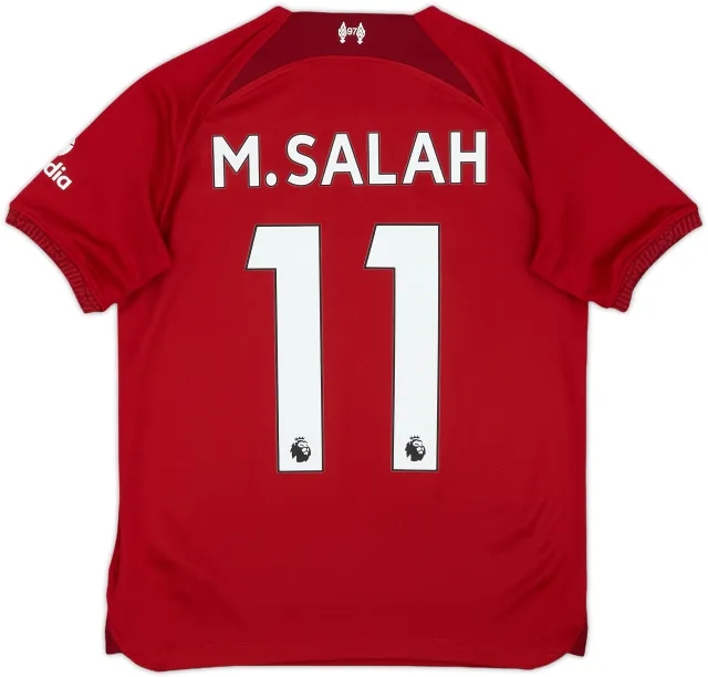 2022-23 Liverpool Home Shirt M.Salah #11 - 8/10 - (L.Boys)