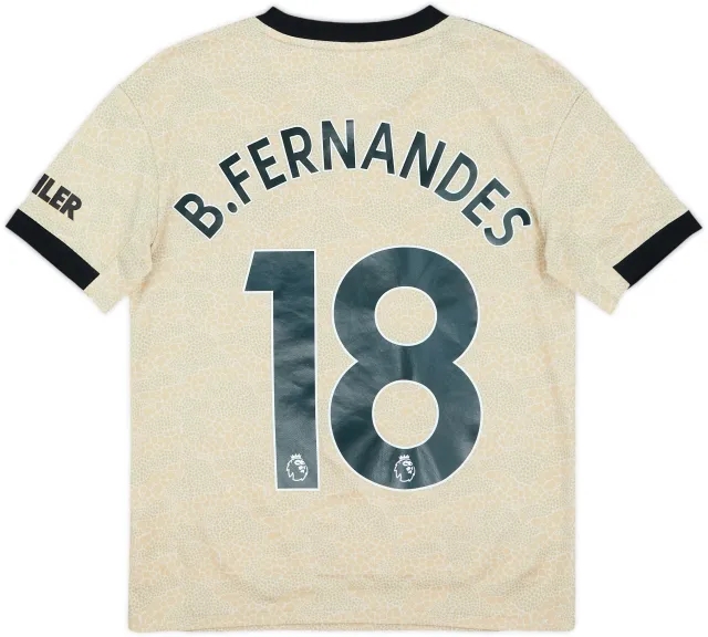 2019-20 Manchester United Away Shirt B.Fernandes #18 - 7/10 - (M.Boys)