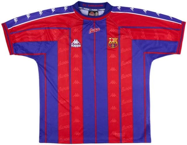 1997-98 Barcelona Home Shirt - 9/10 - (L)