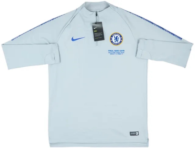 2019 Chelsea Staff Issue Europa League Final 1/4 Zip Drill Top