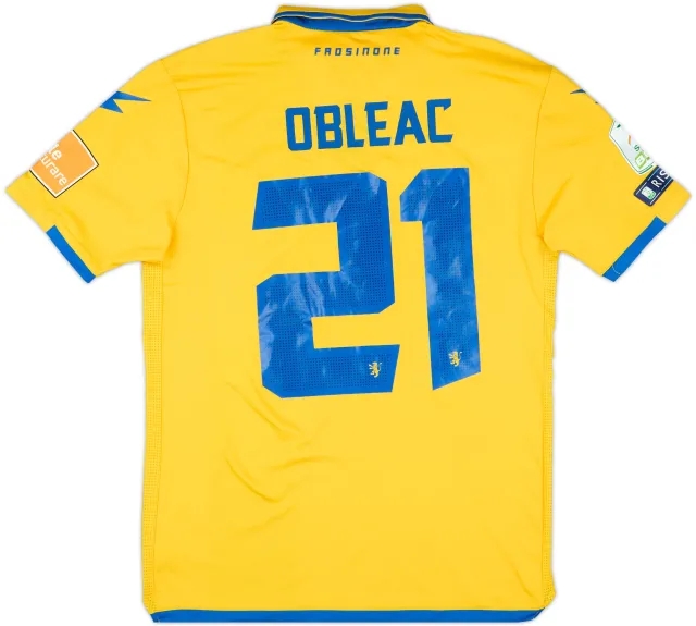 2019-20 Frosinone Match Issue Home Shirt Obleac #21