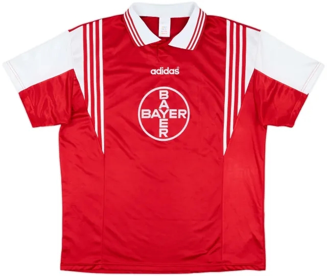adidas Bayer Leverkusen Mens SS Player Issue Home Shirt 1996/98