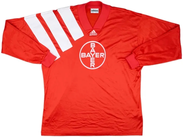 adidas Bayer Leverkusen Mens LS Player Issue Home Shirt 1993/94