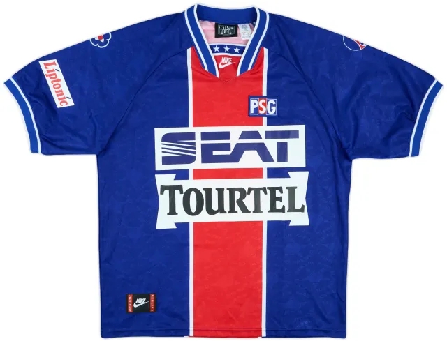 1994-95 Paris Saint-Germain Home Shirt #9 (Weah) - 8/10 - (XL)