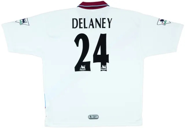 1999-00 Aston Villa 'FA Cup Final' Away Shirt Delaney #24 - 8/10 - (XL)
