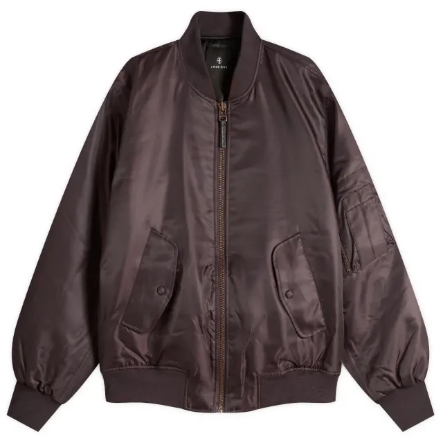 Anine Bing Women's Leon Bomber Jacket Dark Brown