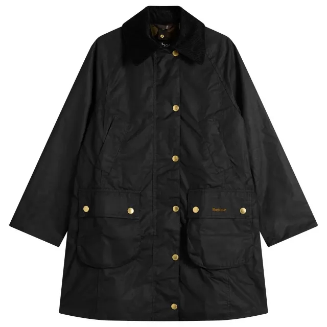 Barbour Women's Long Beadnell Wax Jacket Black/Classic