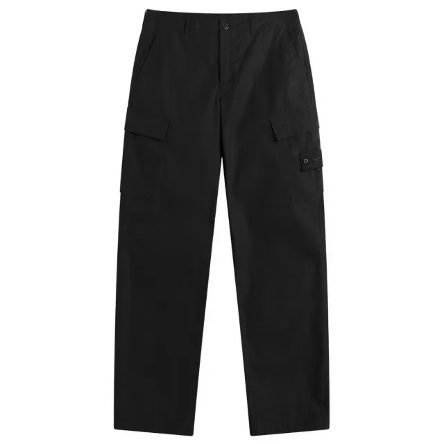 Stone Island Men's Ghost Weatherproof Cotton Canvas Cargo Pants Black
