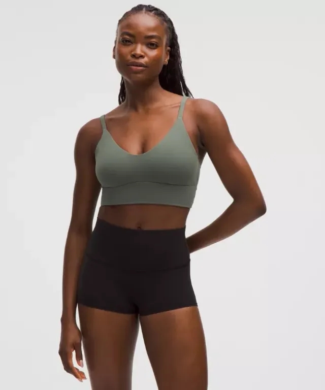 lululemon – Women's Focuser Scoop-Neck Sports Bra Nulu Light Support, C/D Cup – Color Green – Size 2XS
