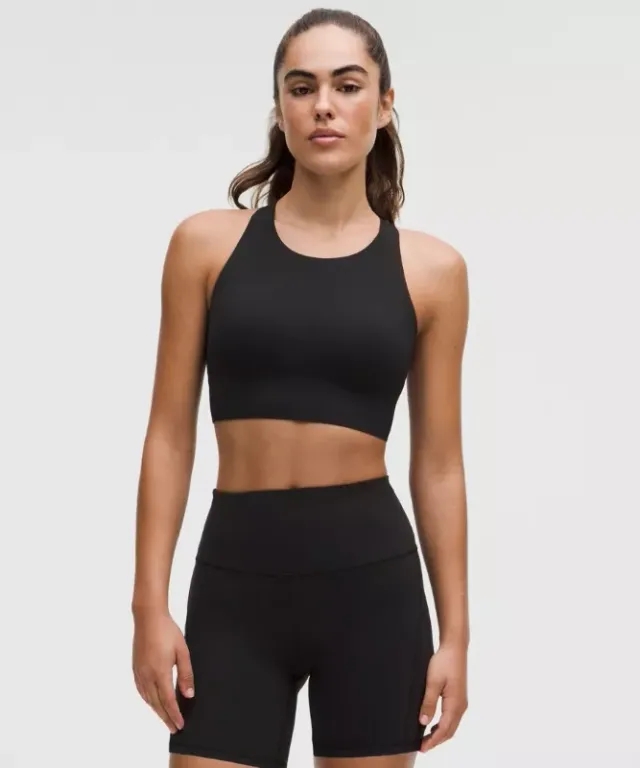 lululemon – Women's LightLift Sports Bra Medium Support, B/C Cup – Color Black – Size Large