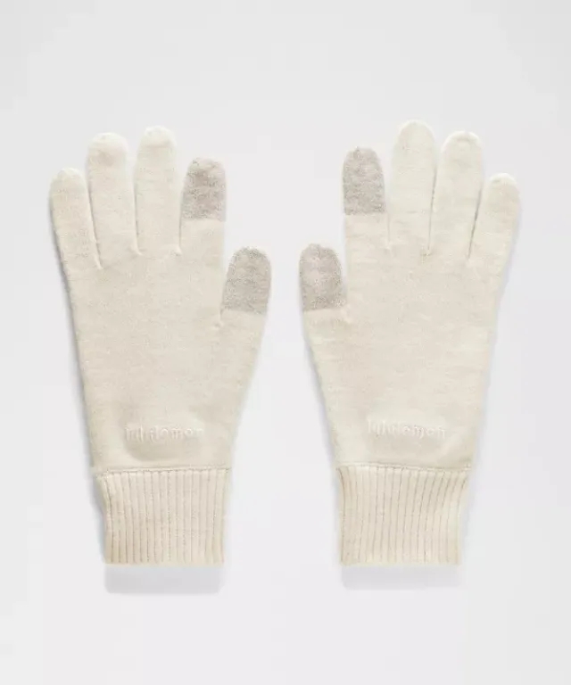 lululemon – Warm Revelation Gloves – Color White – Size Large
