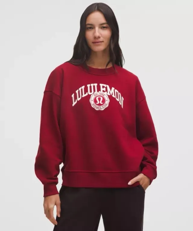 lululemon – Women's Perfectly Oversized Crew Sweatshirt Graphic – Color White – Size XL
