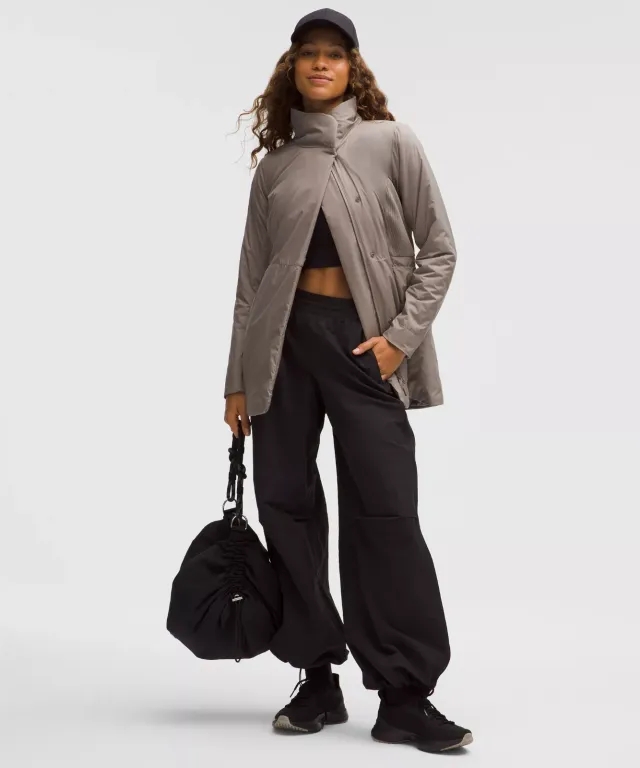 lululemon – Women's Sleek City Long Jacket – Color Grey/Khaki – Size 2XS