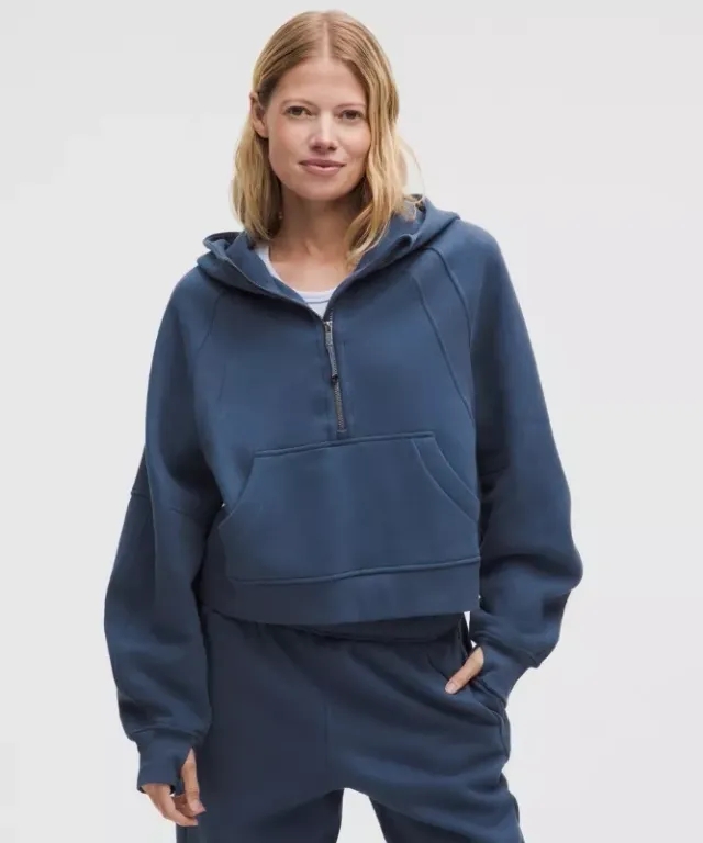 lululemon – Women's Scuba Oversized Half-Zip Hoodie – Color Blue – Size XL/2XL