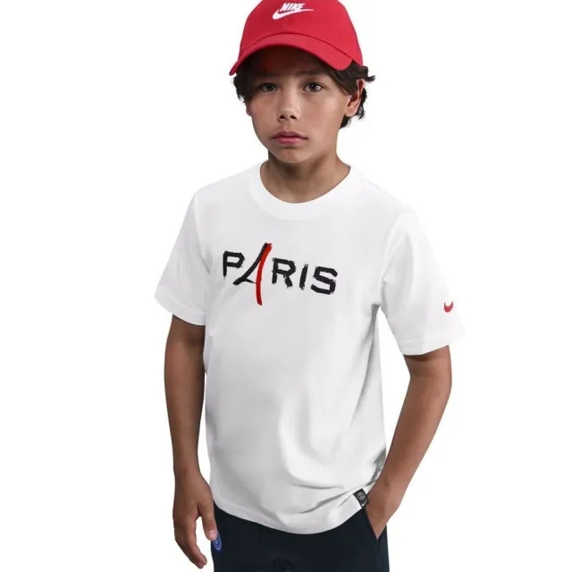 Paris Saint Germain T-Shirt Wordmark - White Kids - ['White']