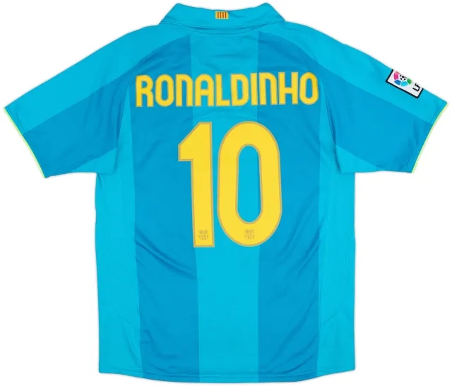 2007-09 Barcelona Away Shirt Ronaldinho #10 - 8/10 - (M)