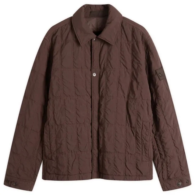 Stone Island Men's Ghost Nylon Smerigliato PrimaLoft Jacket Dark Brown