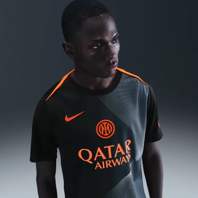 Inter Milan Academy Pro Third Men's Nike Dri-FIT Total 90 Football Pre-Match Top - Black - Polyester