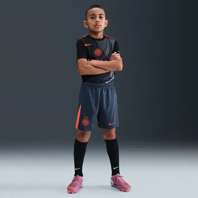 Inter Milan 2025/26 Stadium Third Older Kids' Nike Dri-FIT Total 90 Football Replica Shorts - Blue - Polyester