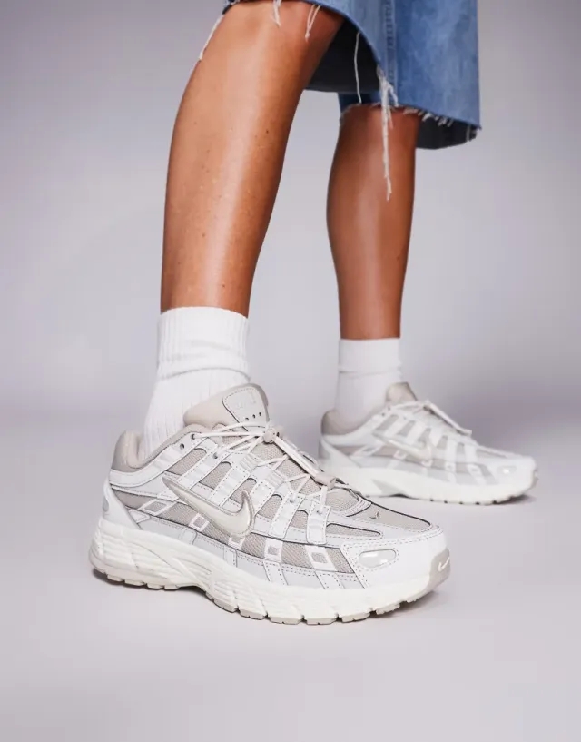 Nike P-6000 Utility Trainers In Off White And Beige