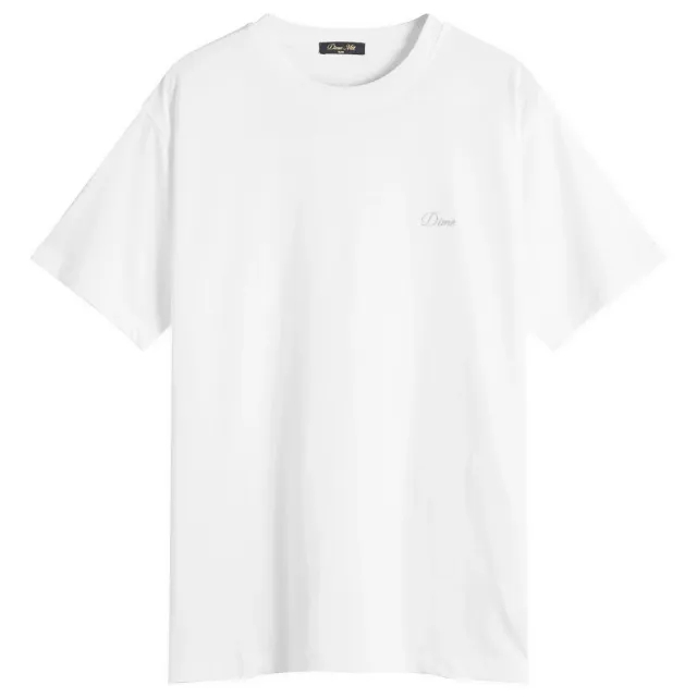 Dime Men's Cursive Small Logo T-Shirt White