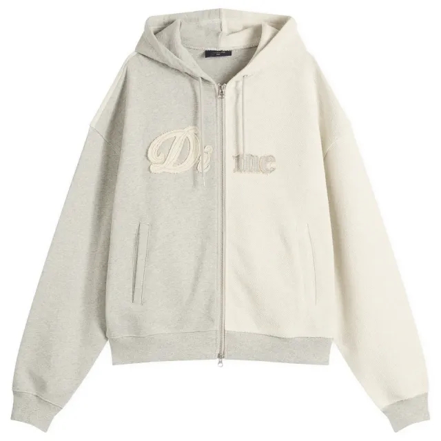 Dime Men's Reverse French Terry Zip Hoodie Heather Grey