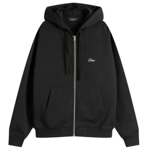Dime Women's Cursive Zip Hoodie Black