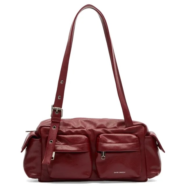SAMO ONDOH Women's Pocket Utility Shoulder Bag - Medium Red